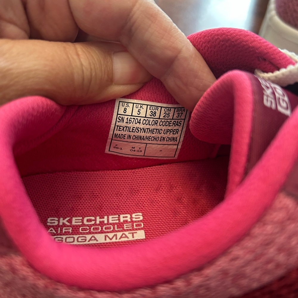Skechers Goga Mat Go Walk Air Cooled Women's Pink Slip On Shoes Sz 8, SN 16704 - Picture 6 of 8